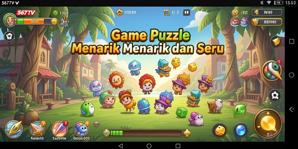 Screenshot gameplay 567TV memperlihatkan tantangan teka-teki yang menarik.