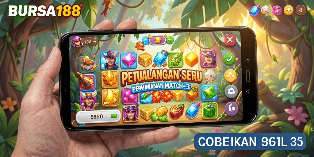 Tampilan gameplay <strong>BURSA188</strong> yang penuh warna dan menarik.