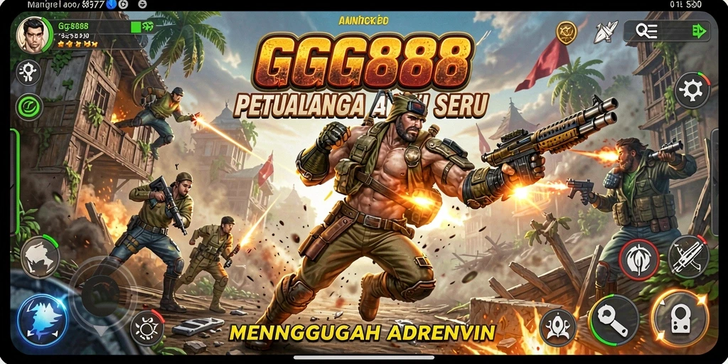 Gameplay seru dalam GGG888 dengan pertempuran yang intens.