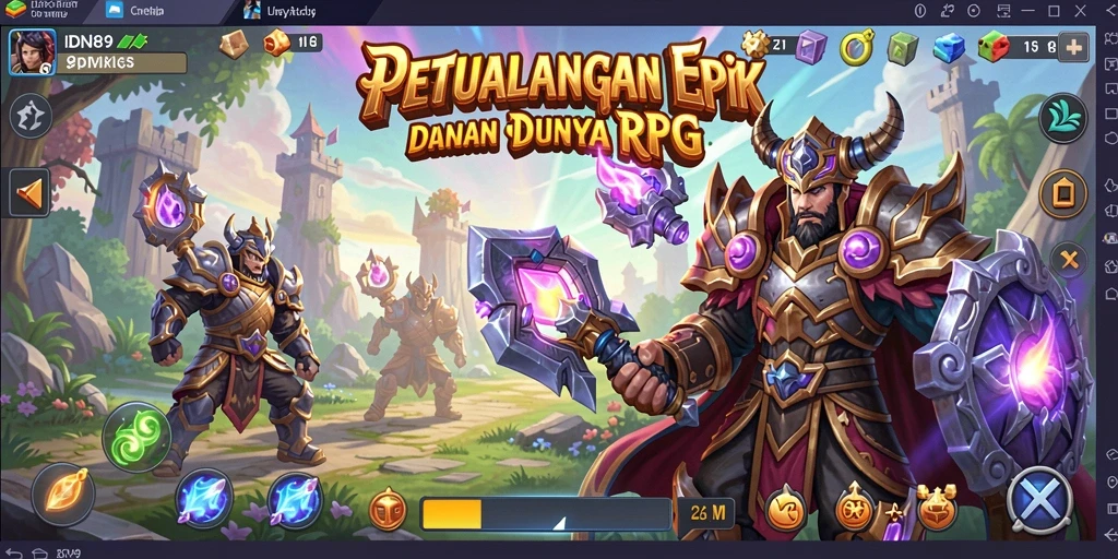 Screenshot IDN89 menampilkan aksi pertarungan seru dalam dunia RPG.