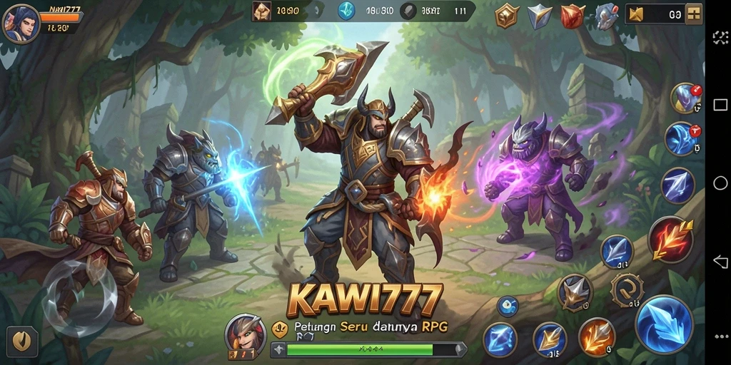 Screenshot KAWI777 menampilkan aksi mendebarkan dalam gameplay RPG.