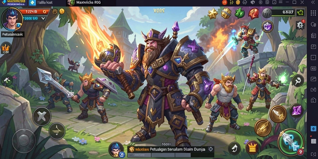 Tampilan gameplay RPG yang menakjubkan dan mendebarkan.