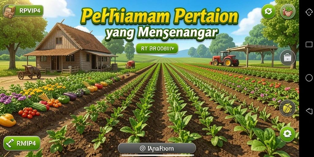 Tampak gameplay seru di RPVIP4 dengan aktivitas bertani yang menyenangkan.